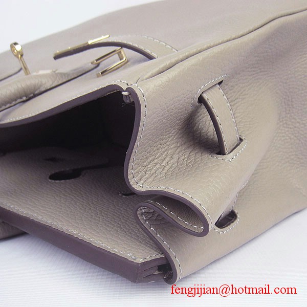 Hermes 35cm Embossed Veins Bag Grey Gold Hardware 6089 Hermes 35cm Embossed Veins Bag Grey Gold Hardware 6089